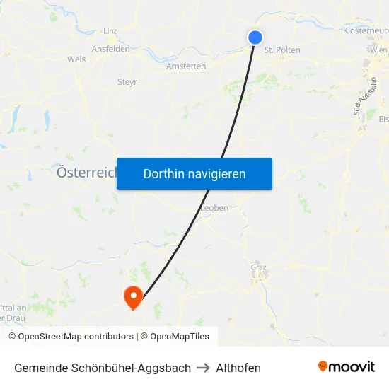 Gemeinde Schönbühel-Aggsbach to Althofen map