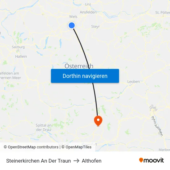 Steinerkirchen An Der Traun to Althofen map