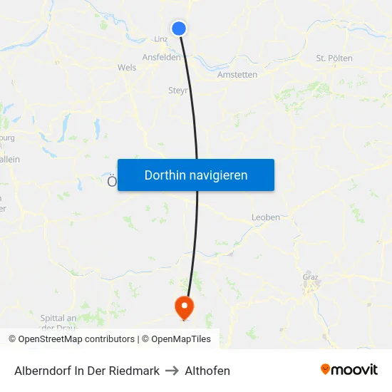 Alberndorf In Der Riedmark to Althofen map