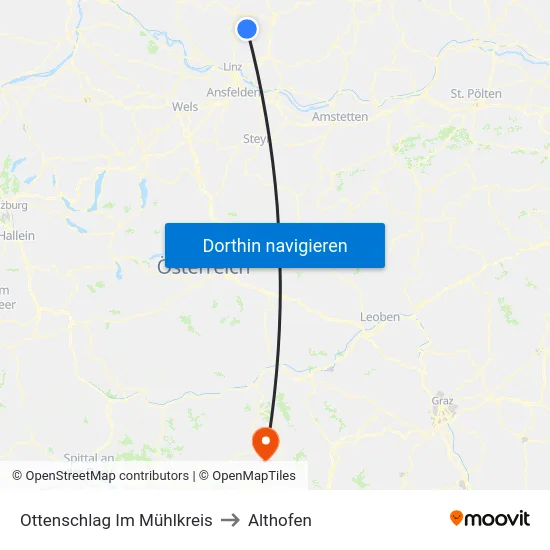 Ottenschlag Im Mühlkreis to Althofen map