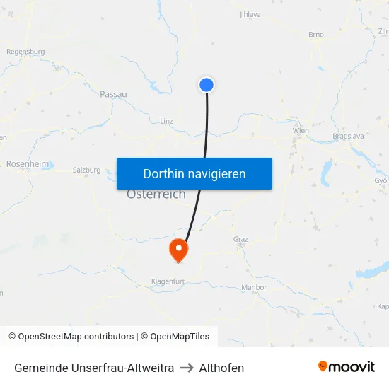 Gemeinde Unserfrau-Altweitra to Althofen map