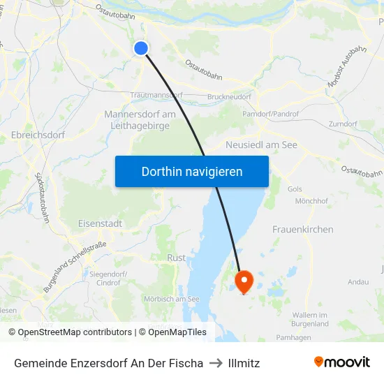 Gemeinde Enzersdorf An Der Fischa to Illmitz map