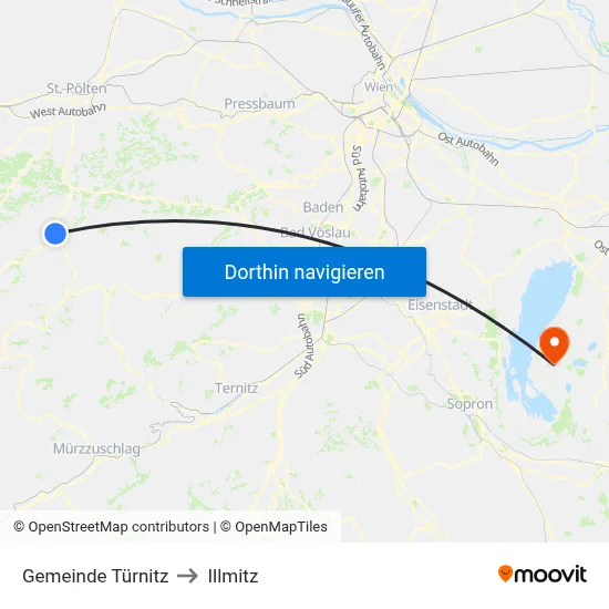 Gemeinde Türnitz to Illmitz map