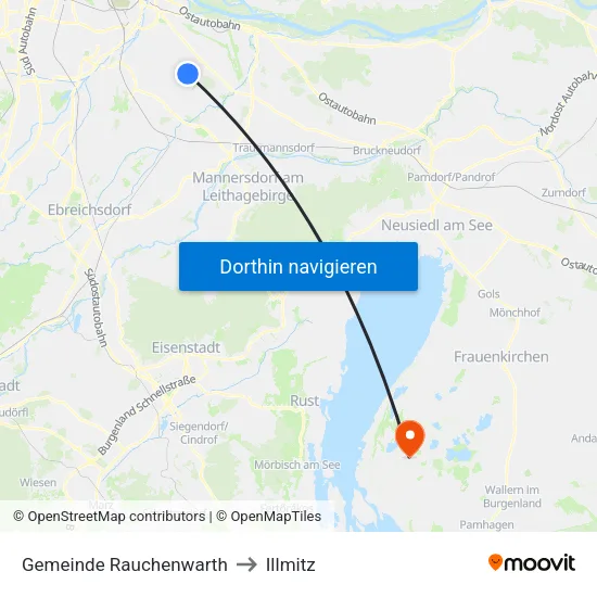 Gemeinde Rauchenwarth to Illmitz map