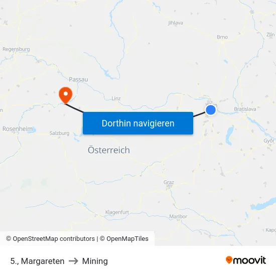 5., Margareten to Mining map