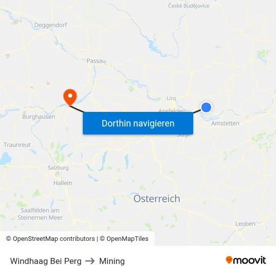 Windhaag Bei Perg to Mining map