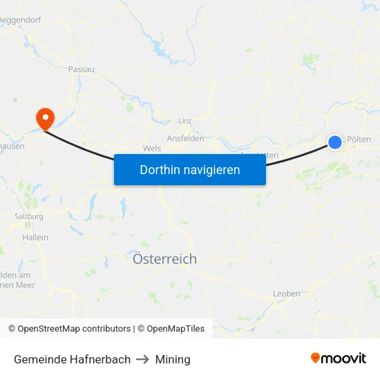 Gemeinde Hafnerbach to Mining map