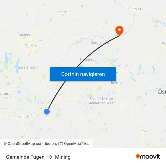 Gemeinde Fügen to Mining map