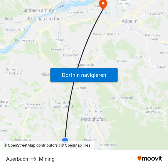 Auerbach to Mining map