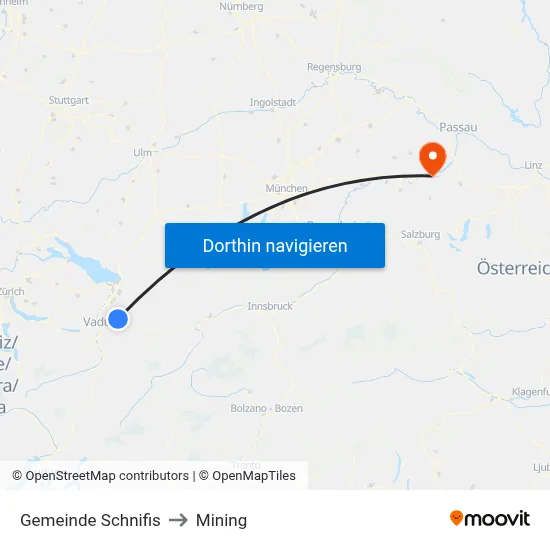 Gemeinde Schnifis to Mining map
