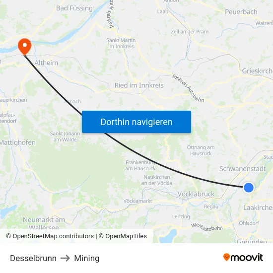 Desselbrunn to Mining map