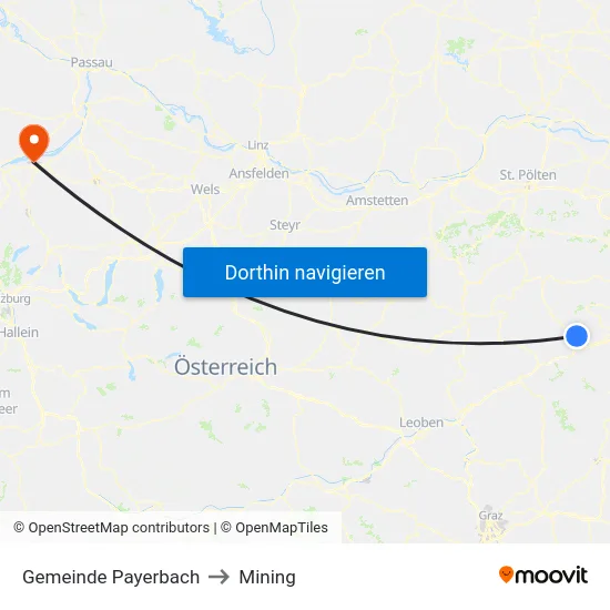 Gemeinde Payerbach to Mining map