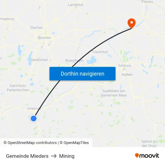 Gemeinde Mieders to Mining map