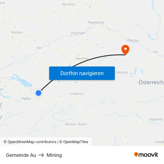 Gemeinde Au to Mining map