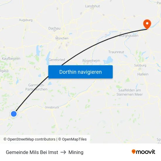 Gemeinde Mils Bei Imst to Mining map