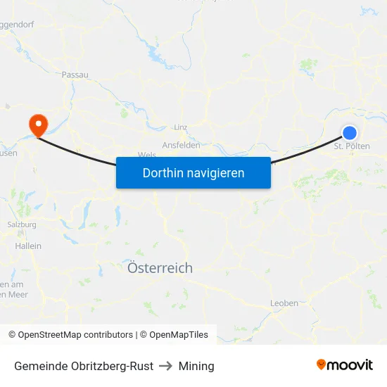 Gemeinde Obritzberg-Rust to Mining map