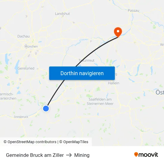 Gemeinde Bruck am Ziller to Mining map