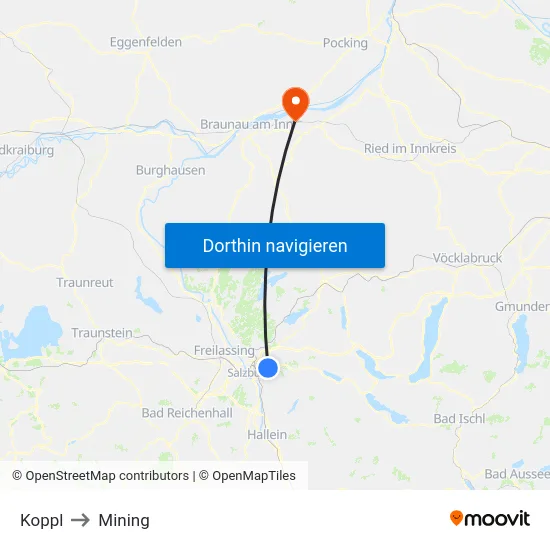 Koppl to Mining map