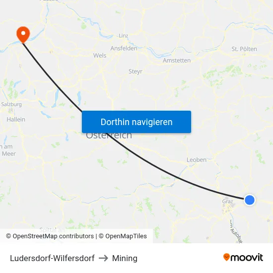 Ludersdorf-Wilfersdorf to Mining map