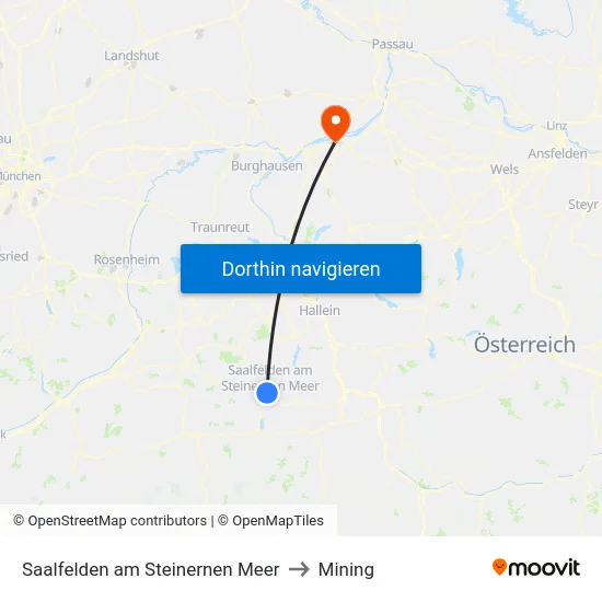 Saalfelden am Steinernen Meer to Mining map
