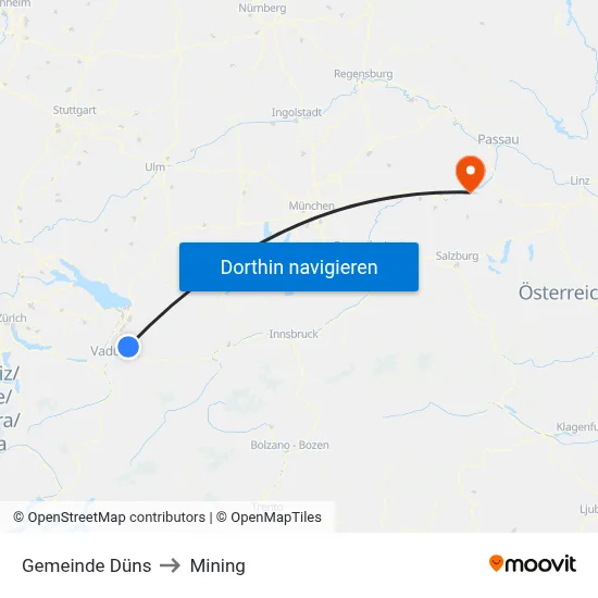 Gemeinde Düns to Mining map