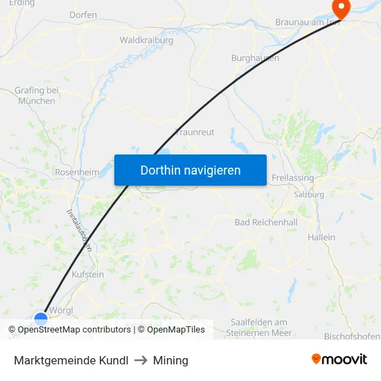 Marktgemeinde Kundl to Mining map