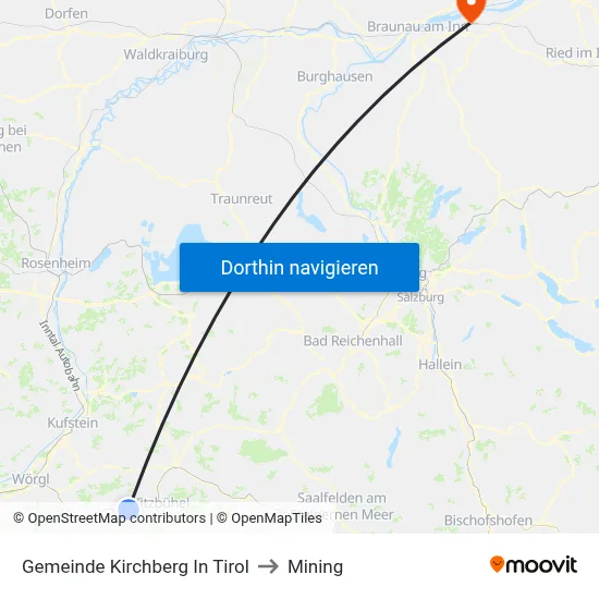 Gemeinde Kirchberg In Tirol to Mining map