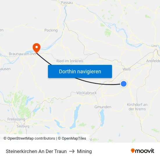 Steinerkirchen An Der Traun to Mining map