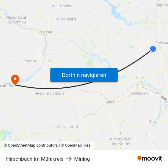 Hirschbach Im Mühlkreis to Mining map