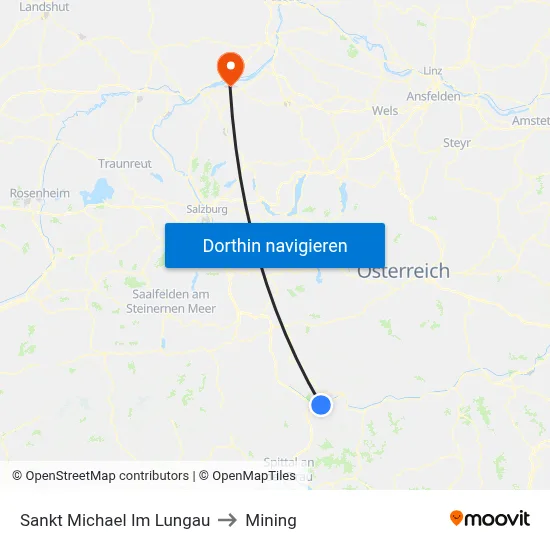 Sankt Michael Im Lungau to Mining map