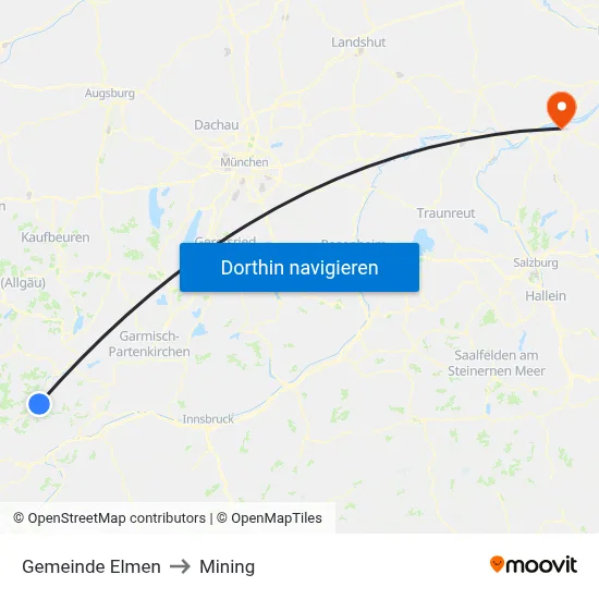 Gemeinde Elmen to Mining map