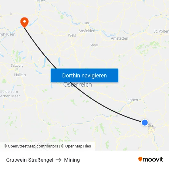 Gratwein-Straßengel to Mining map