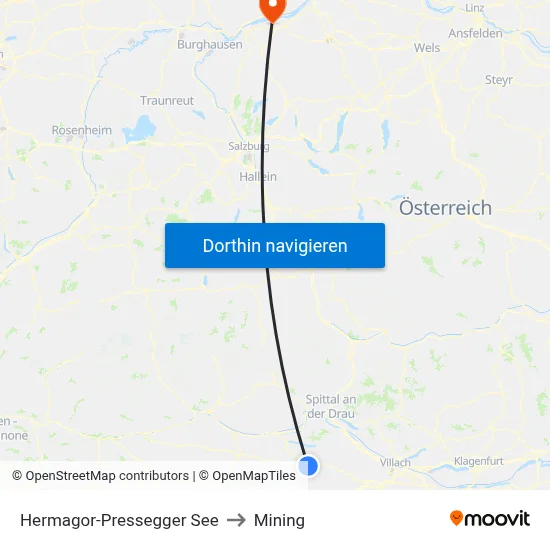 Hermagor-Pressegger See to Mining map