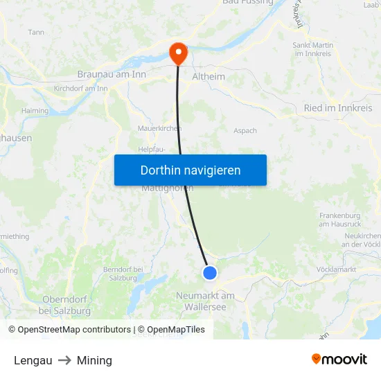 Lengau to Mining map