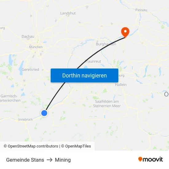 Gemeinde Stans to Mining map