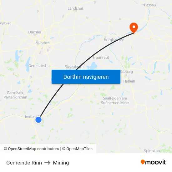 Gemeinde Rinn to Mining map