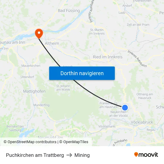Puchkirchen am Trattberg to Mining map