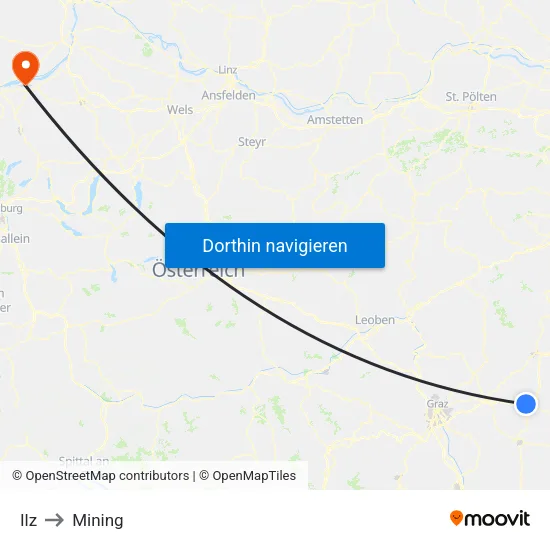 Ilz to Mining map