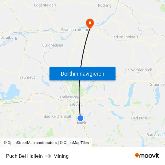 Puch Bei Hallein to Mining map