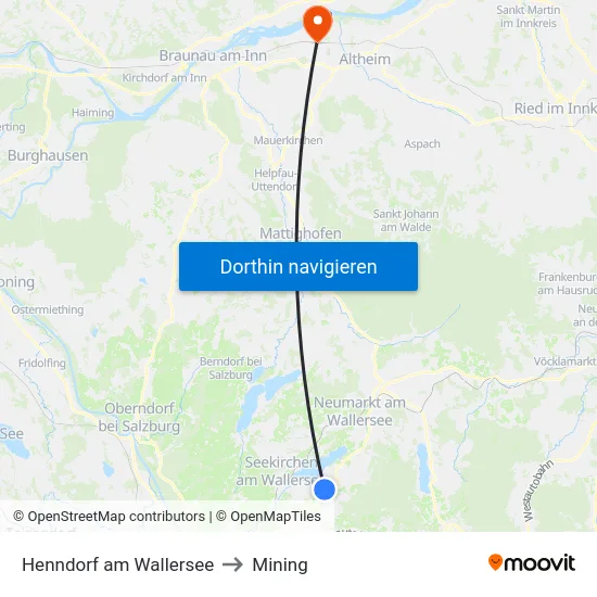 Henndorf am Wallersee to Mining map