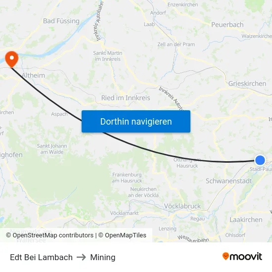 Edt Bei Lambach to Mining map