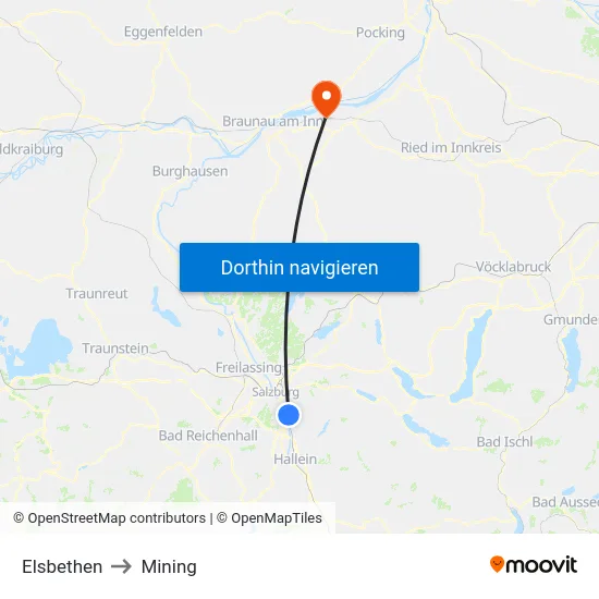 Elsbethen to Mining map