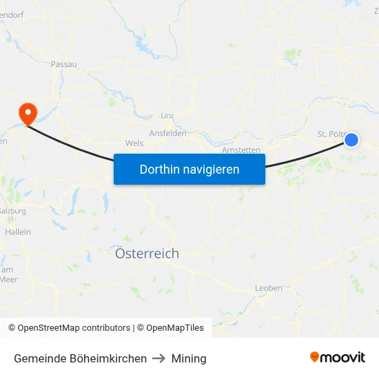 Gemeinde Böheimkirchen to Mining map