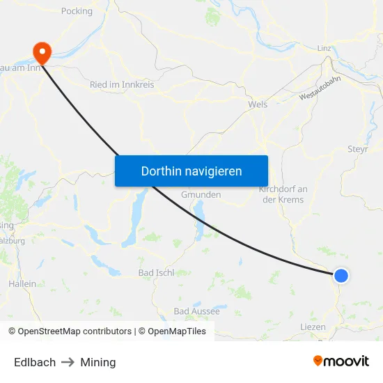 Edlbach to Mining map