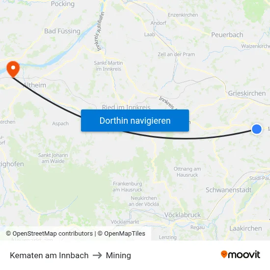 Kematen am Innbach to Mining map