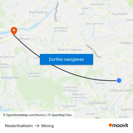 Niederthalheim to Mining map