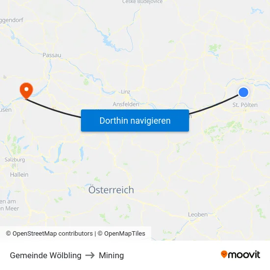 Gemeinde Wölbling to Mining map