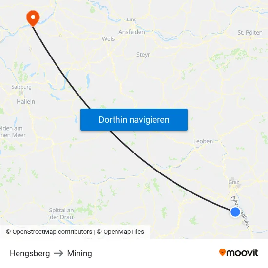 Hengsberg to Mining map