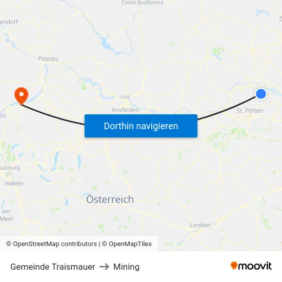 Gemeinde Traismauer to Mining map