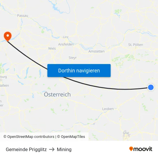 Gemeinde Prigglitz to Mining map